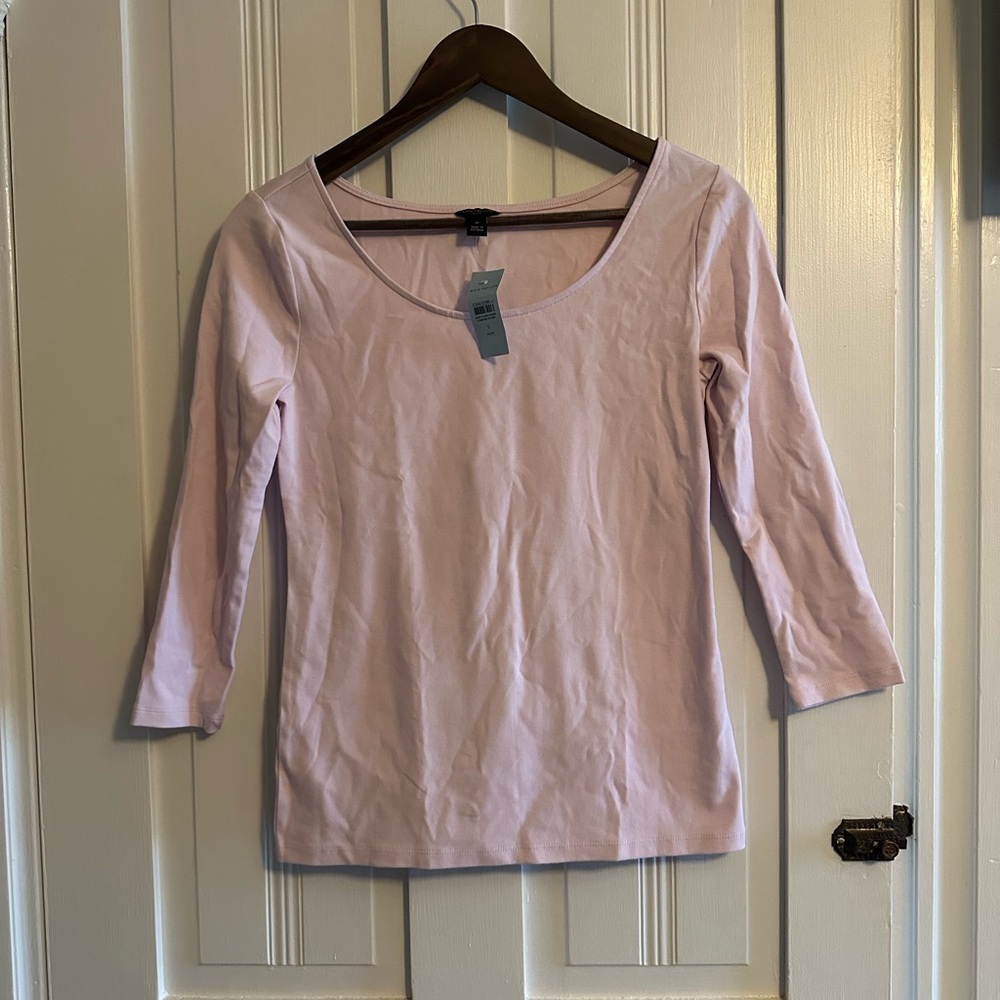 NWT: Ann Taylor three quarter length sleeve top in light pink